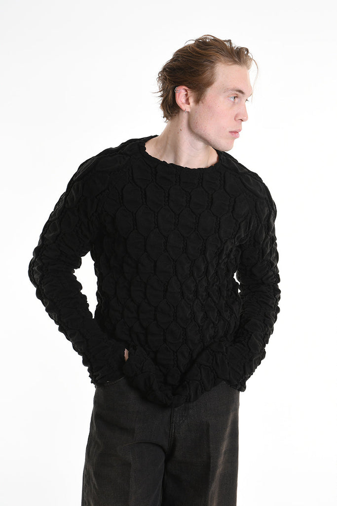 3M M1156 SWEATER Regular Jersey Embossed 360gr Black LA HAINE INSIDE US