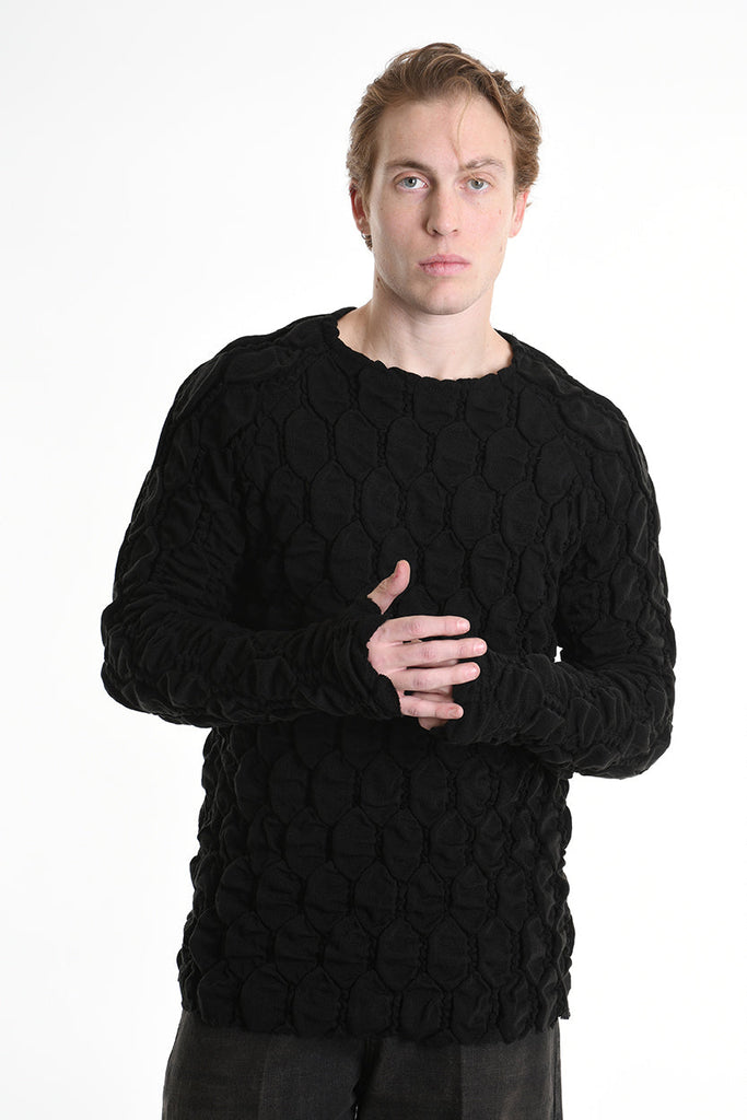 3M M1156 SWEATER Regular Jersey Embossed 360gr Black LA HAINE INSIDE US
