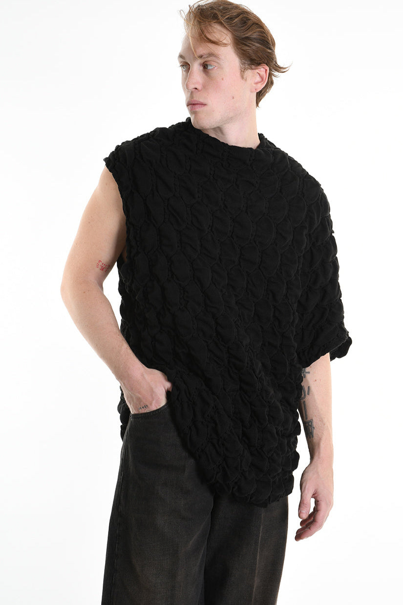 3M M1157 SWEATER One Sleeve Jersey Embossed 360gr UNISEX Black LA HAINE INSIDE US