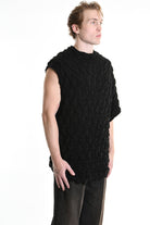 3M M1157 SWEATER One Sleeve Jersey Embossed 360gr UNISEX Black LA HAINE INSIDE US