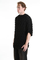 3M M1157 SWEATER One Sleeve Jersey Embossed 360gr UNISEX Black LA HAINE INSIDE US