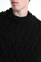 3M M1157 SWEATER One Sleeve Jersey Embossed 360gr UNISEX Black LA HAINE INSIDE US