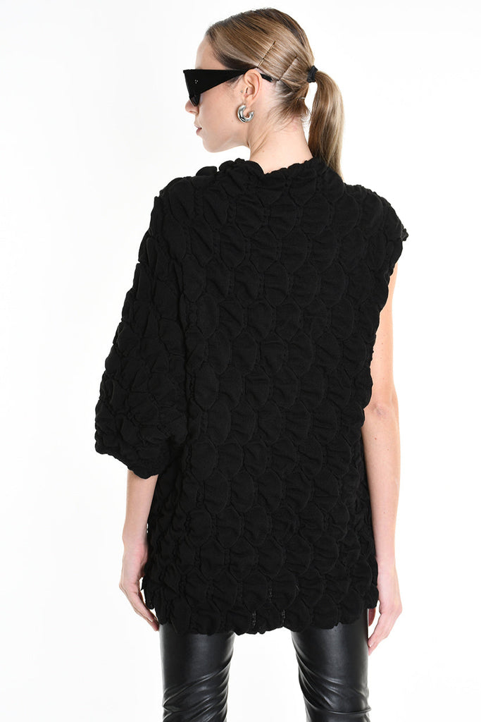 3M M1157 SWEATER One Sleeve Jersey Embossed 360gr UNISEX Black LA HAINE INSIDE US