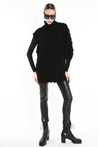 3M M1157 SWEATER One Sleeve Jersey Embossed 360gr UNISEX Black LA HAINE INSIDE US