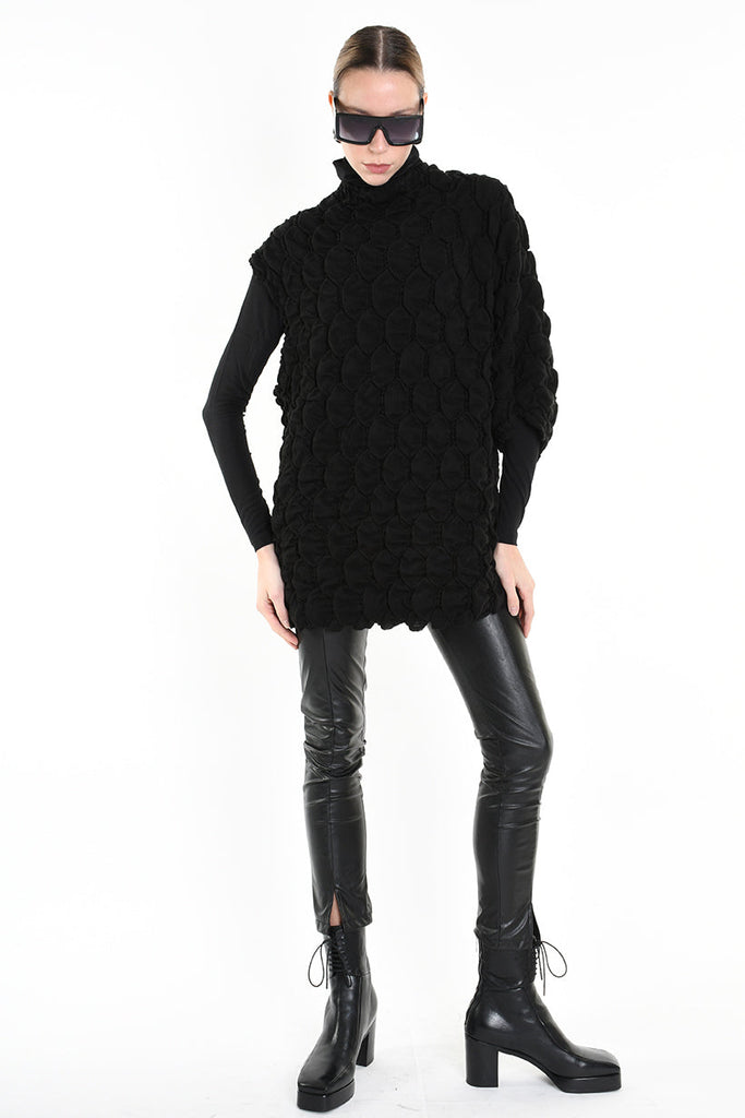 3M M1157 SWEATER One Sleeve Jersey Embossed 360gr UNISEX Black LA HAINE INSIDE US