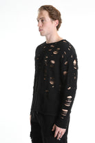 3M M1160 SWEATER Comfort Wool Blend Breakages 300gr Black LA HAINE INSIDE US