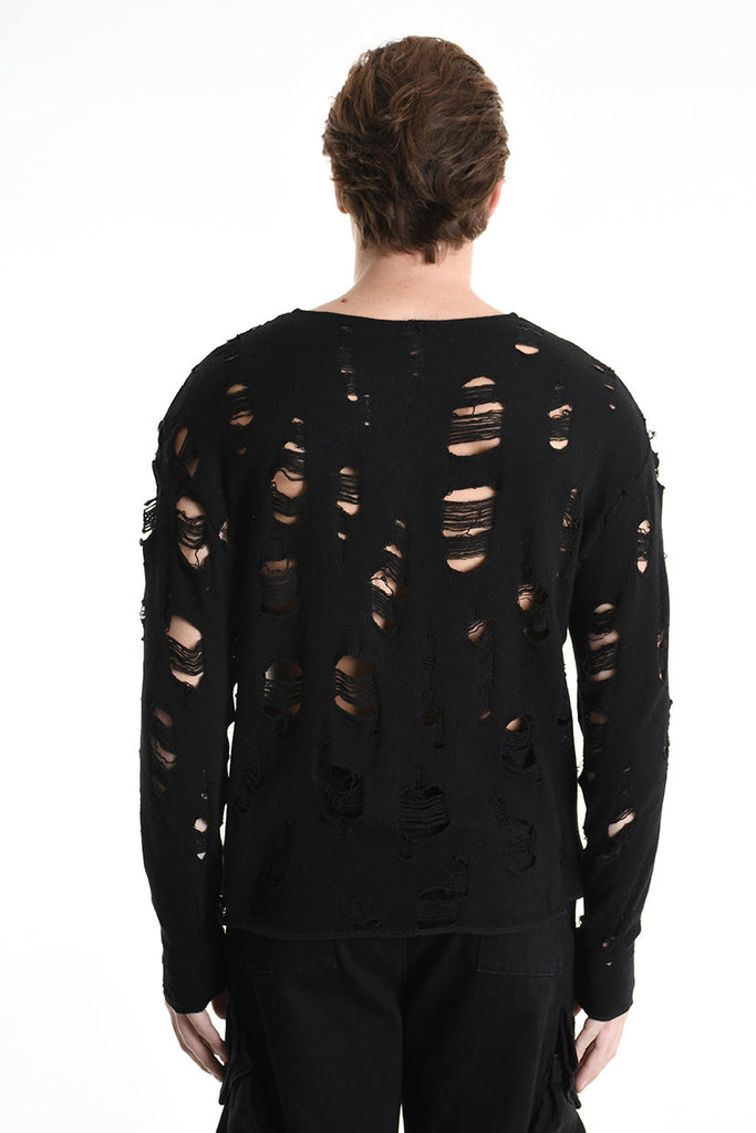 3M M1160 SWEATER Comfort Wool Blend Breakages 300gr Black LA HAINE INSIDE US