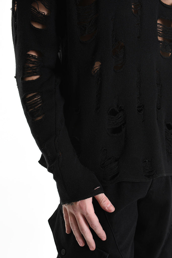 3M M1160 SWEATER Comfort Wool Blend Breakages 300gr Black LA HAINE INSIDE US