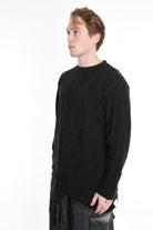 3M M1161 SWEATER Comfort Long Jersey & Patch Wool Blend 300gr Black LA HAINE INSIDE US