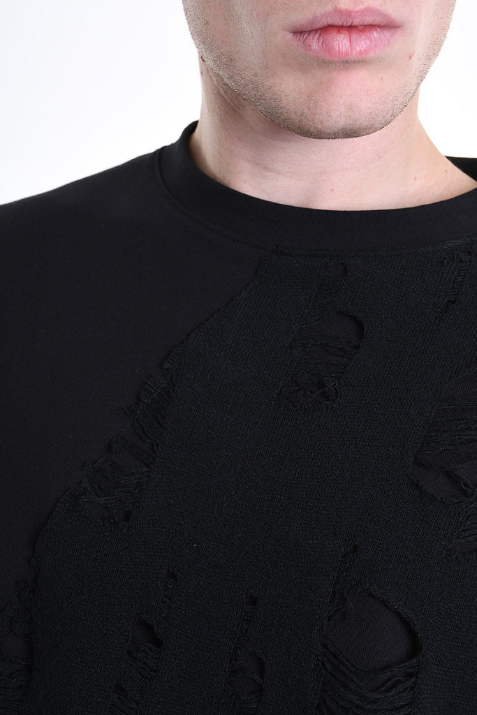 3M M1161 SWEATER Comfort Long Jersey & Patch Wool Blend 300gr Black LA HAINE INSIDE US