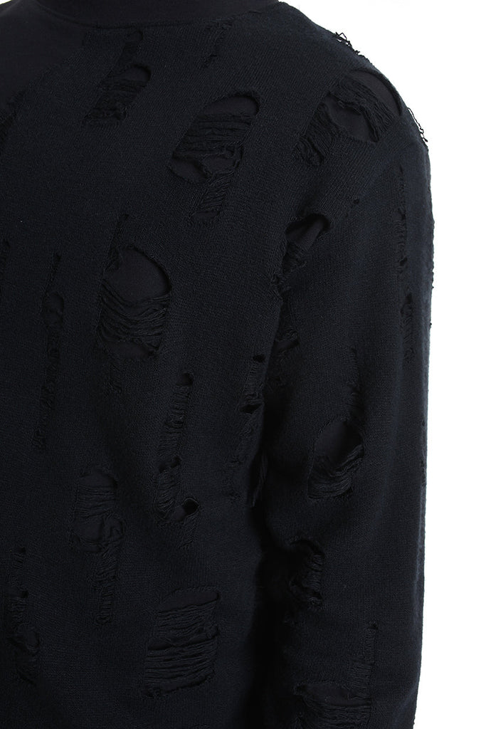 3M M1161 SWEATER Comfort Long Jersey & Patch Wool Blend 300gr Black LA HAINE INSIDE US