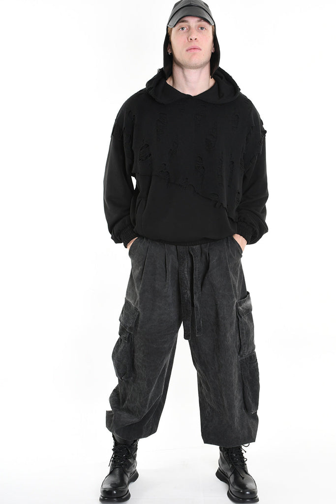 3M M1162 COMFORT SWEATSHIRT Cotton & Wool-Blend Patch 300g UNISEX U Black LA HAINE INSIDE US