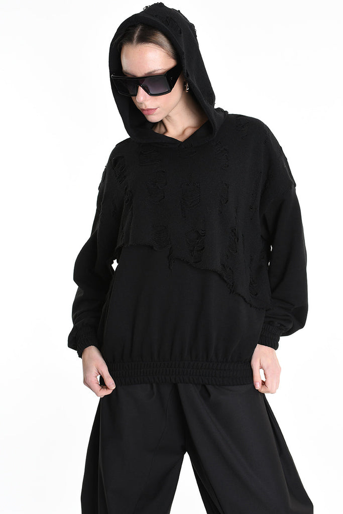 3M M1162 COMFORT SWEATSHIRT Cotton & Wool-Blend Patch 300g UNISEX U Black LA HAINE INSIDE US