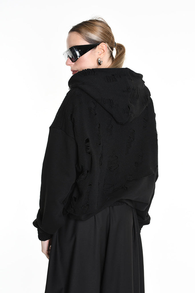 3M M1162 COMFORT SWEATSHIRT Cotton & Wool-Blend Patch 300g UNISEX U Black LA HAINE INSIDE US