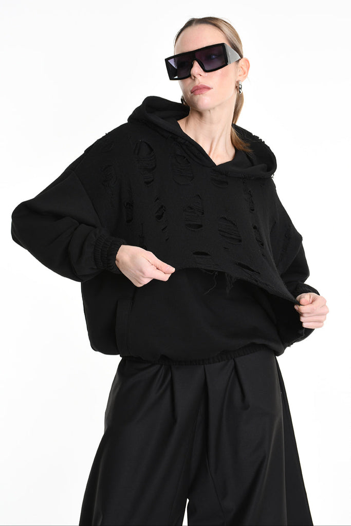 3M M1162 COMFORT SWEATSHIRT Cotton & Wool-Blend Patch 300g UNISEX U Black LA HAINE INSIDE US