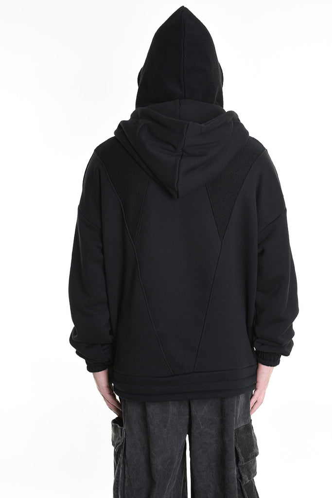 3M M1163 OVERSIZE SWEATSHIRT 480gsm Cotton with Inside-Out Inserts Black LA HAINE INSIDE US