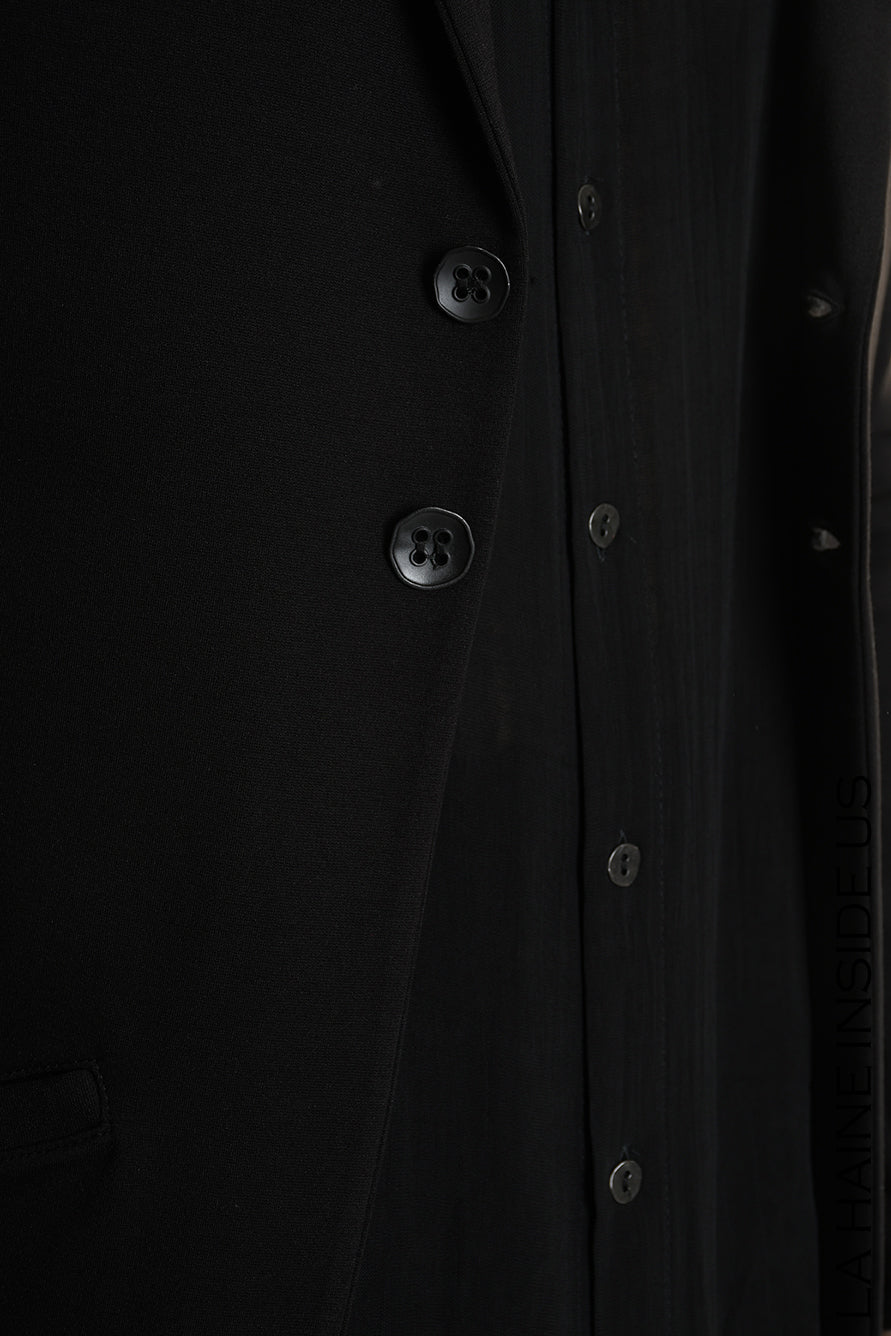 3M M1168 BLAZER Regular Fit in Punto Milano Fabric, Black. LA HAINE INSIDE US