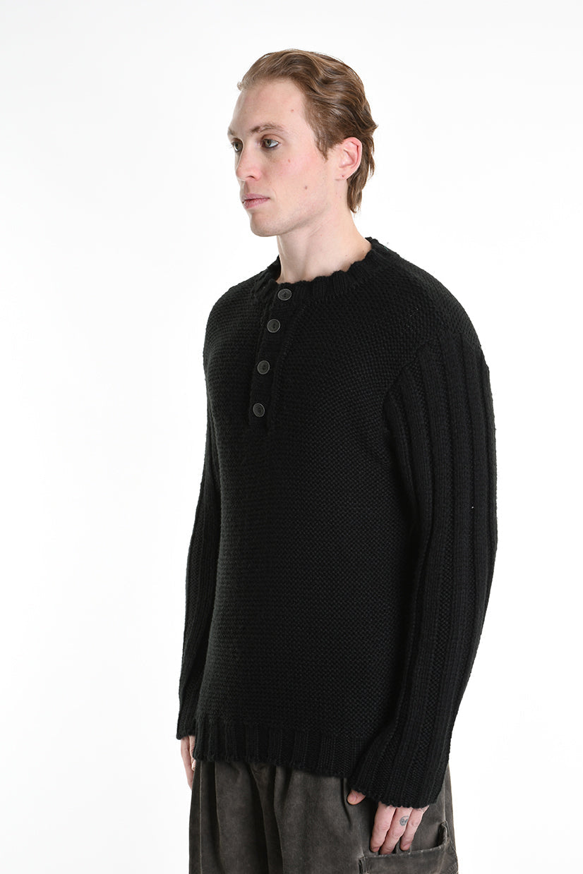 3M M1198 SERAFINO REGULAR KNITWEAR Gauge 3 Black LA HAINE INSIDE US