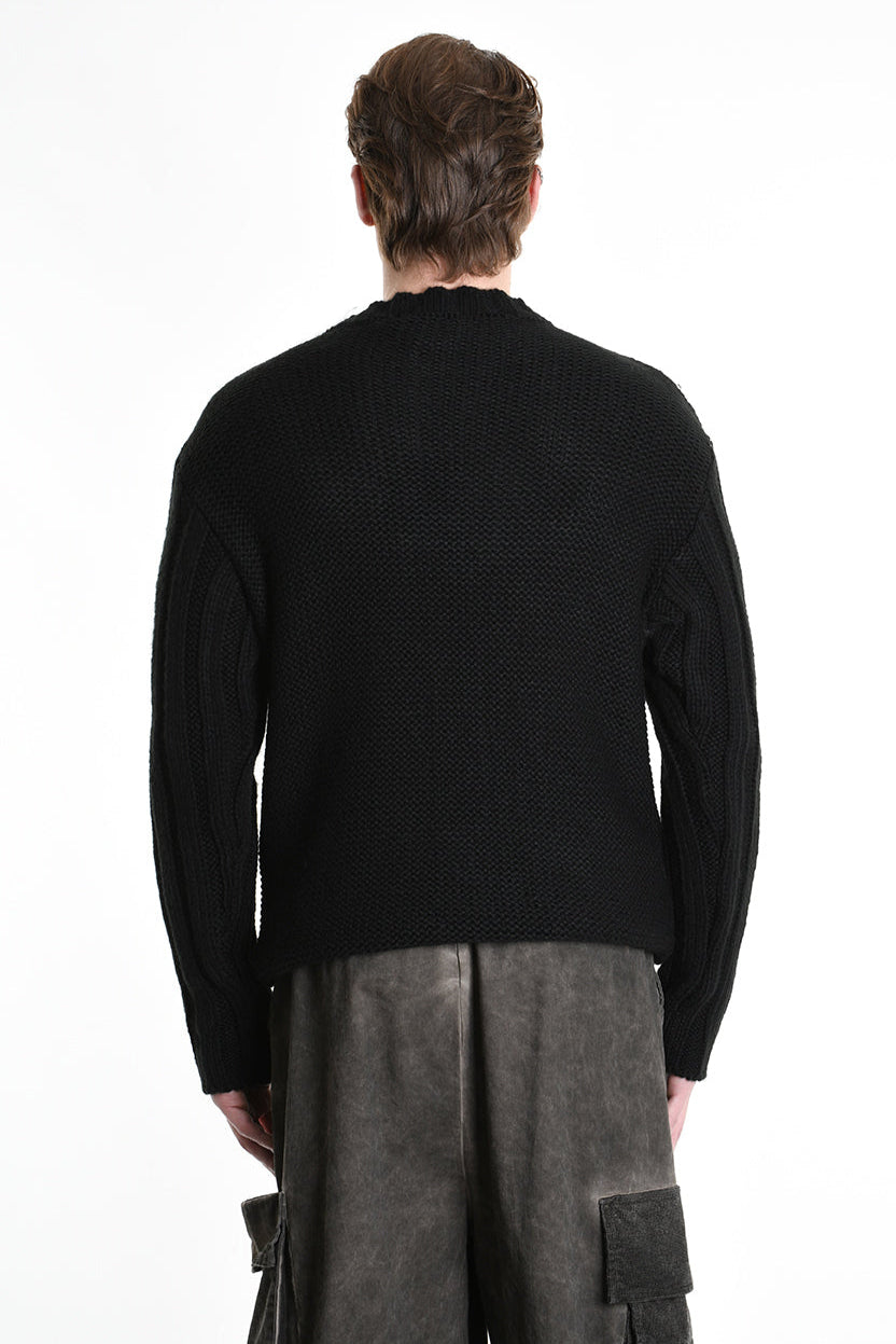 3M M1198 SERAFINO REGULAR KNITWEAR Gauge 3 Black LA HAINE INSIDE US