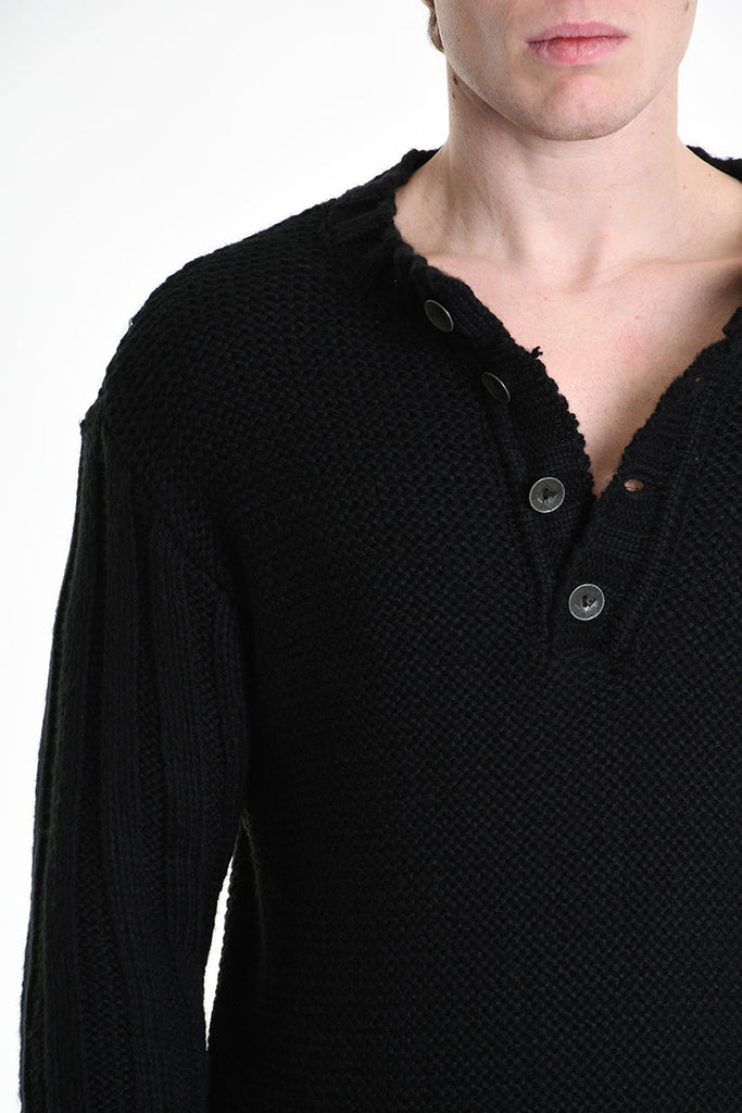 3M M1198 SERAFINO REGULAR KNITWEAR Gauge 3 Black LA HAINE INSIDE US