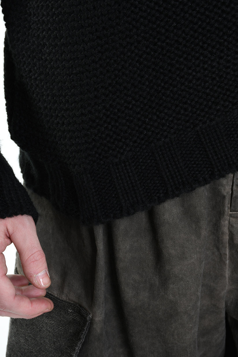 3M M1198 SERAFINO REGULAR KNITWEAR Gauge 3 Black LA HAINE INSIDE US