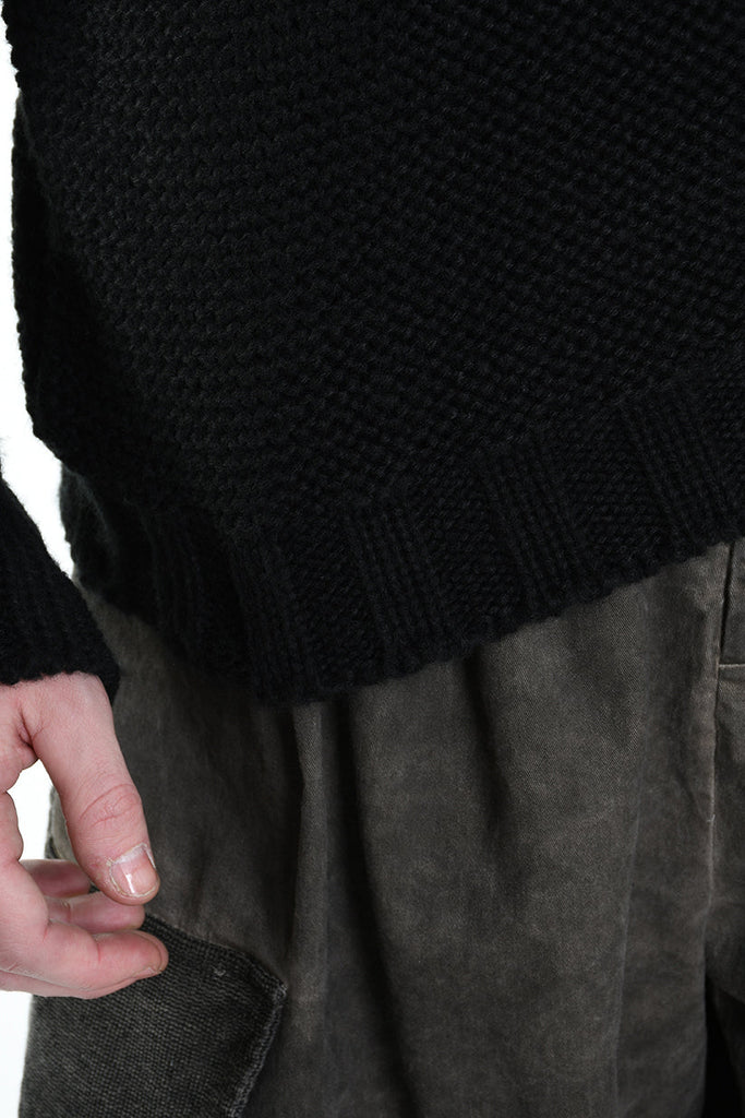 3M M1198 SERAFINO REGULAR KNITWEAR Gauge 3 Black LA HAINE INSIDE US