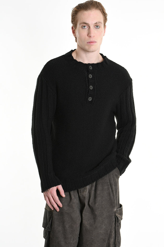 3M M1198 SERAFINO REGULAR KNITWEAR Gauge 3 Black LA HAINE INSIDE US