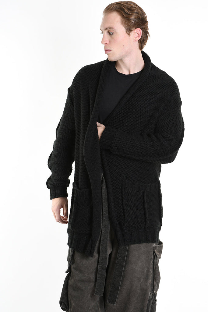 3M M1199 REGULAR CARDIGAN Gauge 3 Black LA HAINE INSIDE US