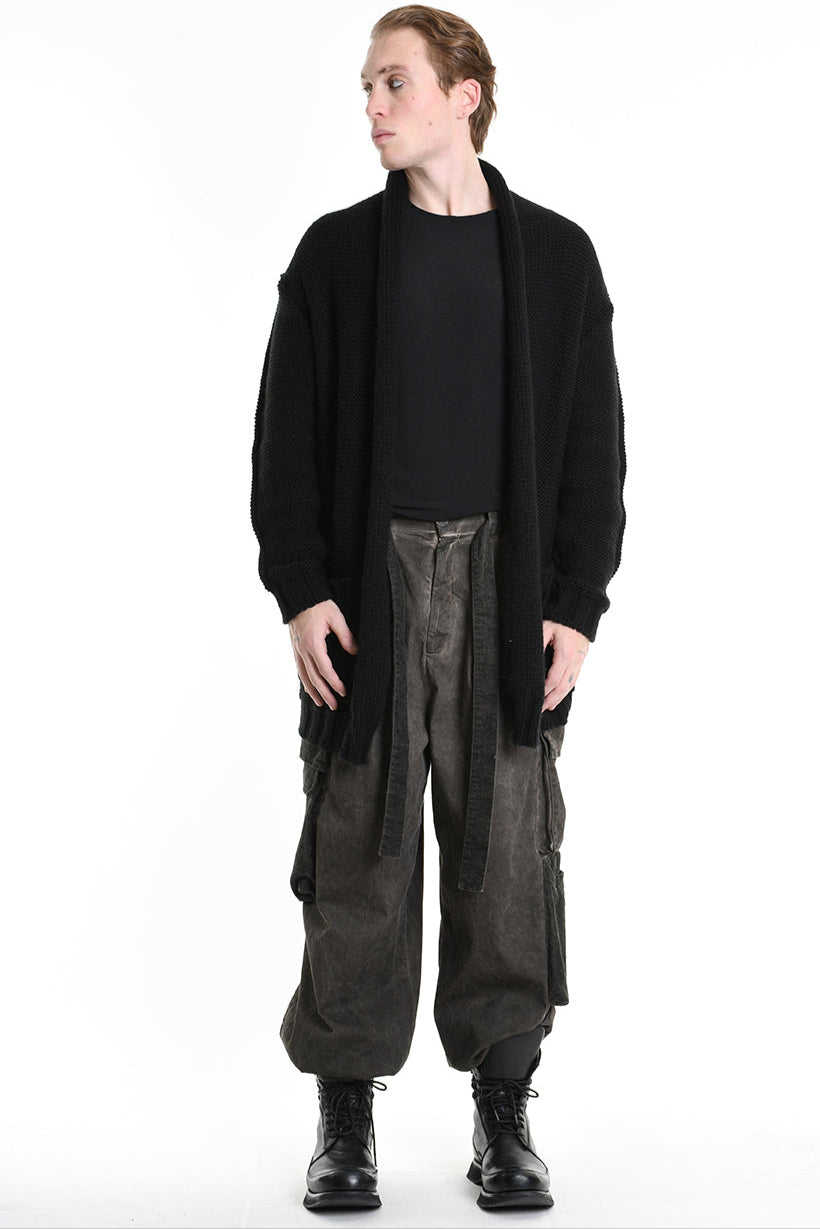 3M M1199 REGULAR CARDIGAN Gauge 3 Black LA HAINE INSIDE US