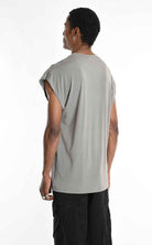 3M M1242 Tank Top - Mud Regular Bamboo Front Cut Detail Italian Men's