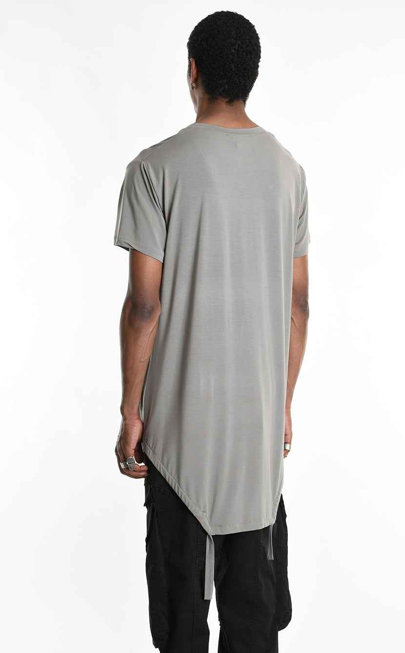 LA HAINE INSIDE US M1243 Tank Top - Mud Bamboo Regular Fit Front Cuts Italian Men's