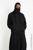 3M M1339 Sweatshirt - Black Oversized Embossed Stretch Fleece Men's LA HAINE INSIDE US