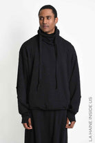 3M M1339 Sweatshirt - Black Oversized Embossed Stretch Fleece Men's LA HAINE INSIDE US