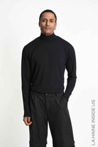 3M M1356 Turtleneck - Black Regular Bamboo Stretch Men's Made in Italy