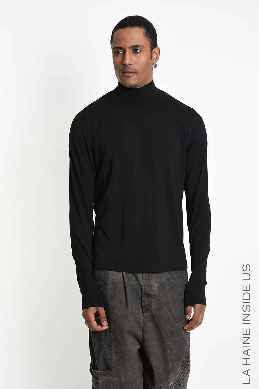 3M M1356 Turtleneck - Black Regular Bamboo Stretch Men's Made in Italy