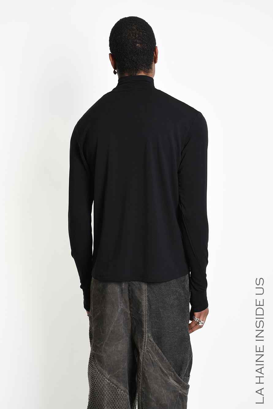 3M M1356 Turtleneck - Black Regular Bamboo Stretch Men's Made in Italy