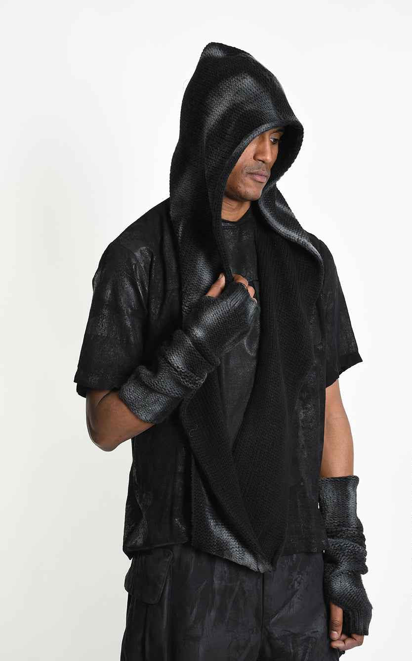 3M M1371 HOOD/SCARF Knitted Fineness 03 Spray Treatment UNISEX M Black