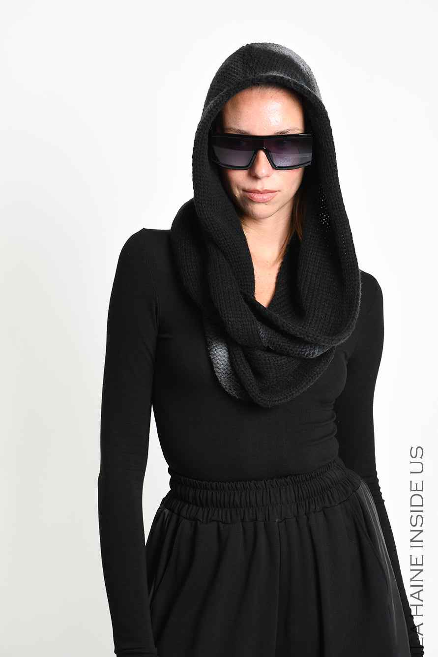 3M M1371 HOOD/SCARF Knitted Fineness 03 Spray Treatment UNISEX M Black