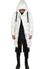 3P WARNING2325 WHITE oversized long Down Jacket