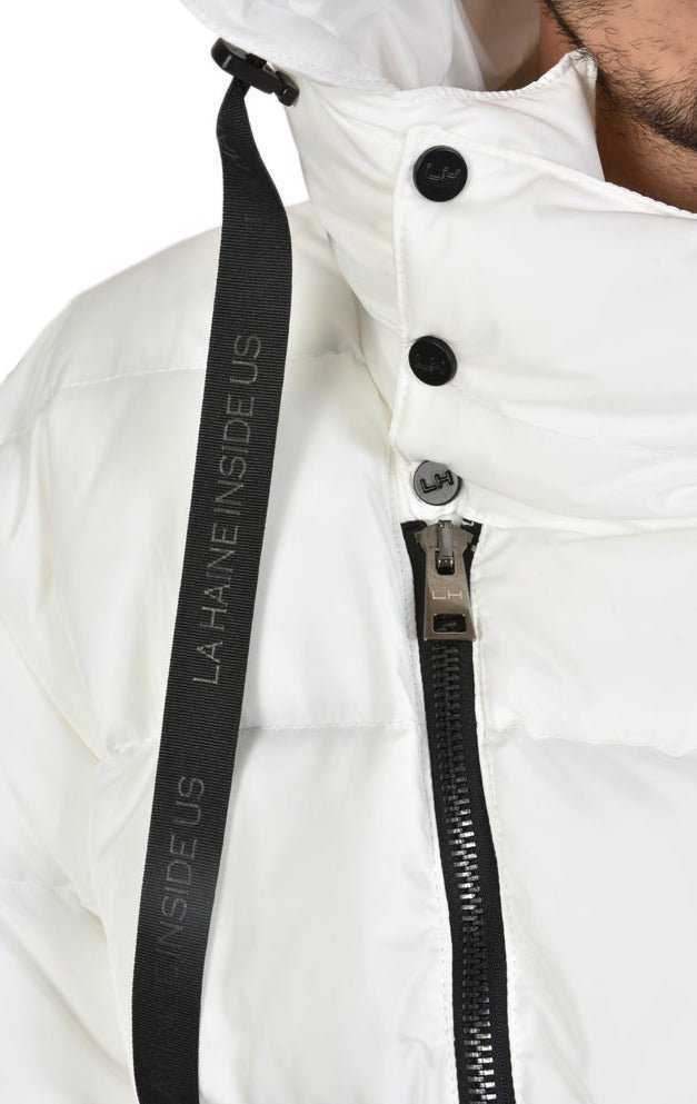3P WARNING2325 WHITE oversized long Down Jacket