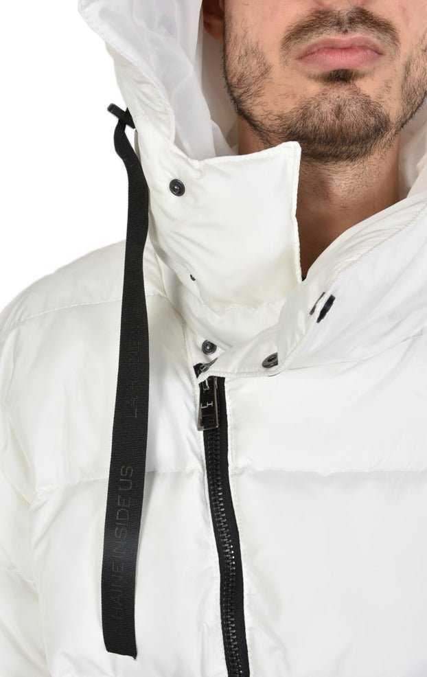 3P WARNING2325 WHITE oversized long Down Jacket