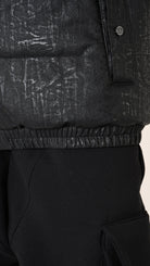 A33P LM24225 DOWN JACKET Regular Faux Leather Graphite & Faux Fur Black