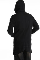 3P M1177 PARKA JACKET Regular Fit in Stretch Bull Fabric, Black. LA HAINE INSIDE US