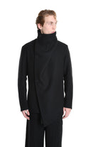 3P M1178 COAT Regular Woven Cloth Fabric Black LA HAINE INSIDE US