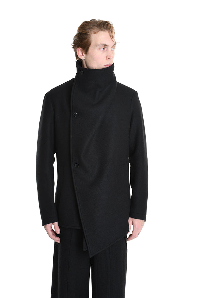 3P M1178 COAT Regular Woven Cloth Fabric Black LA HAINE INSIDE US