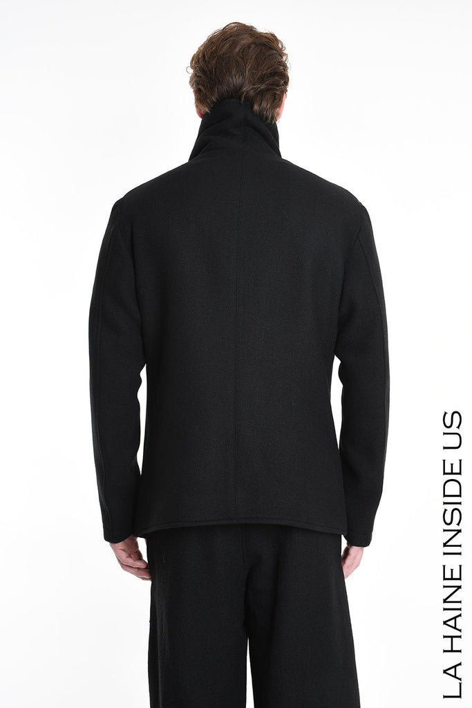 3P M1178 COAT Regular Woven Cloth Fabric Black LA HAINE INSIDE US