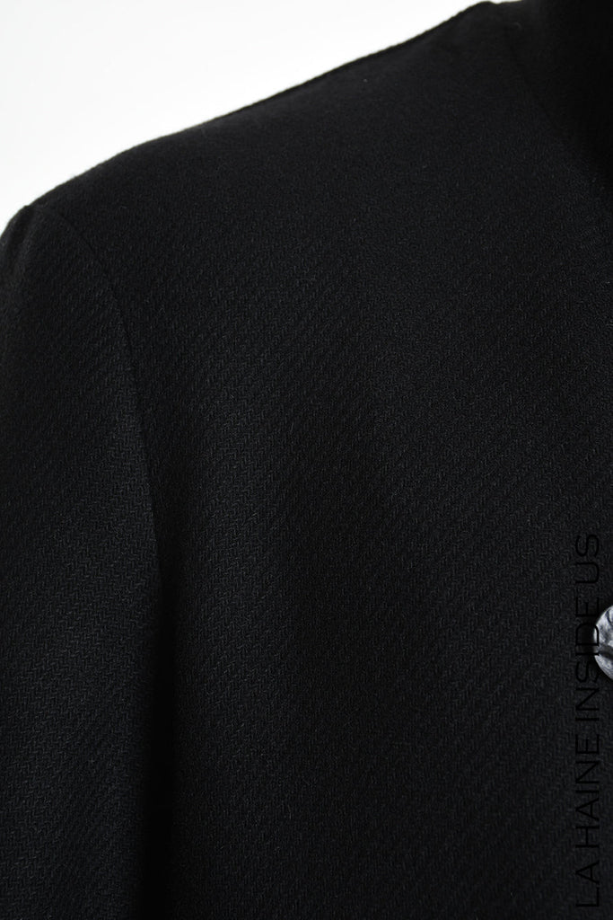 3P M1178 COAT Regular Woven Cloth Fabric Black LA HAINE INSIDE US