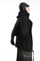 3P M1179 CAPPOTTO Over Woven Cloth Black LA HAINE INSIDE US