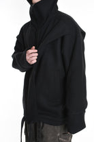 3P M1179 CAPPOTTO Over Woven Cloth Black LA HAINE INSIDE US