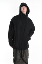 3P M1179 CAPPOTTO Over Woven Cloth Black LA HAINE INSIDE US
